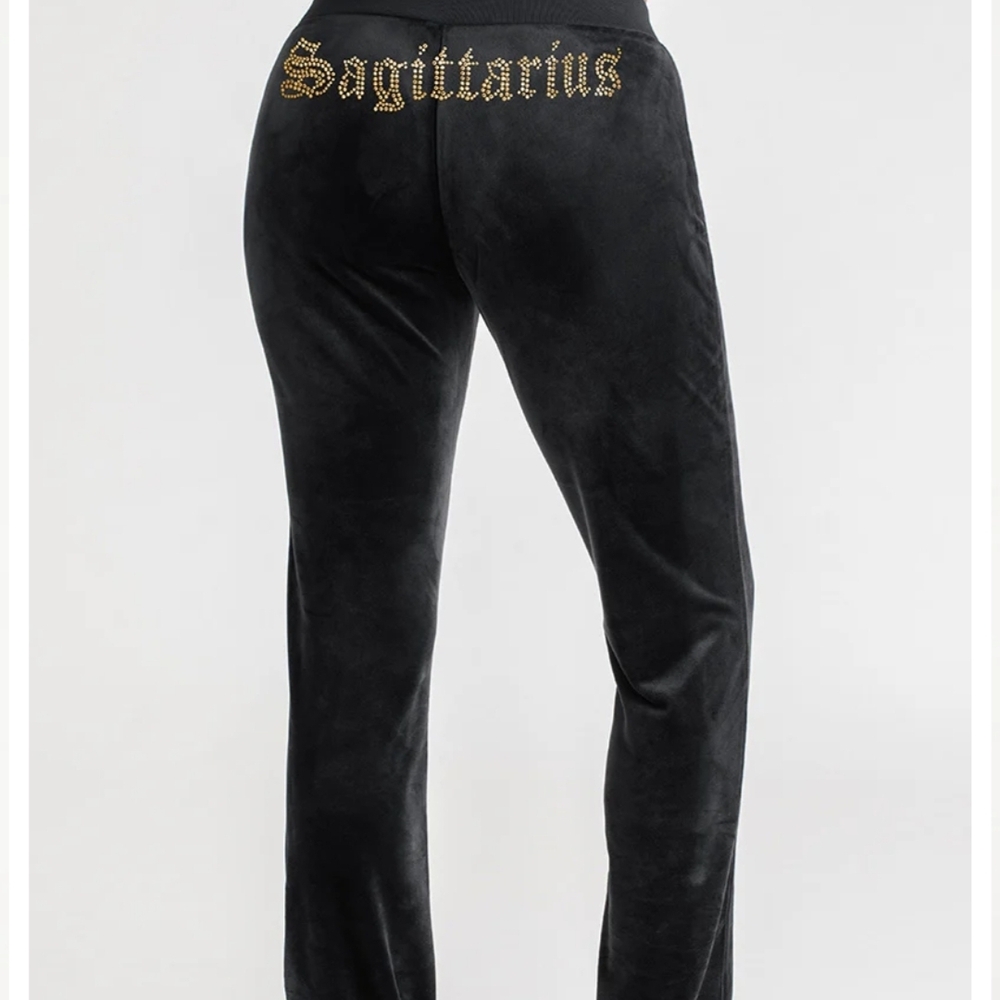Juicy Couture Black Track Pants with Gold Detail